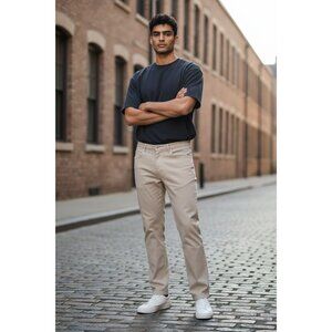 Cesare Attolini Light Beige Chino Pants Size 38. New With Tags. Made In Italy